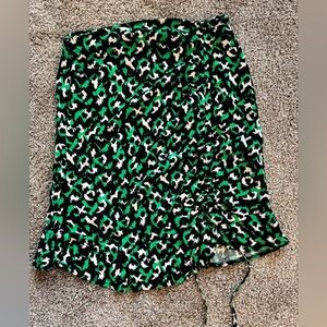 Green and Black Patterned Skirt